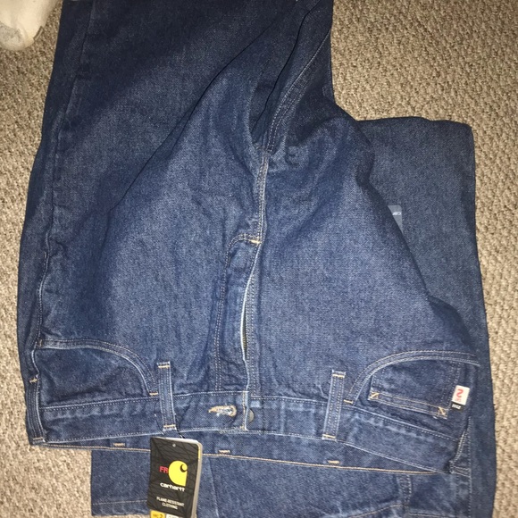 2 New Flame Resistant Carhartt Utility Jean - Picture 4 of 9